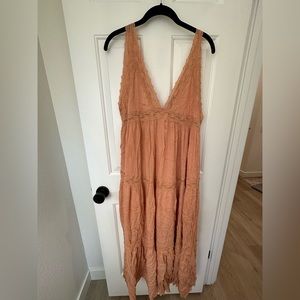 Vici peach maxi dress